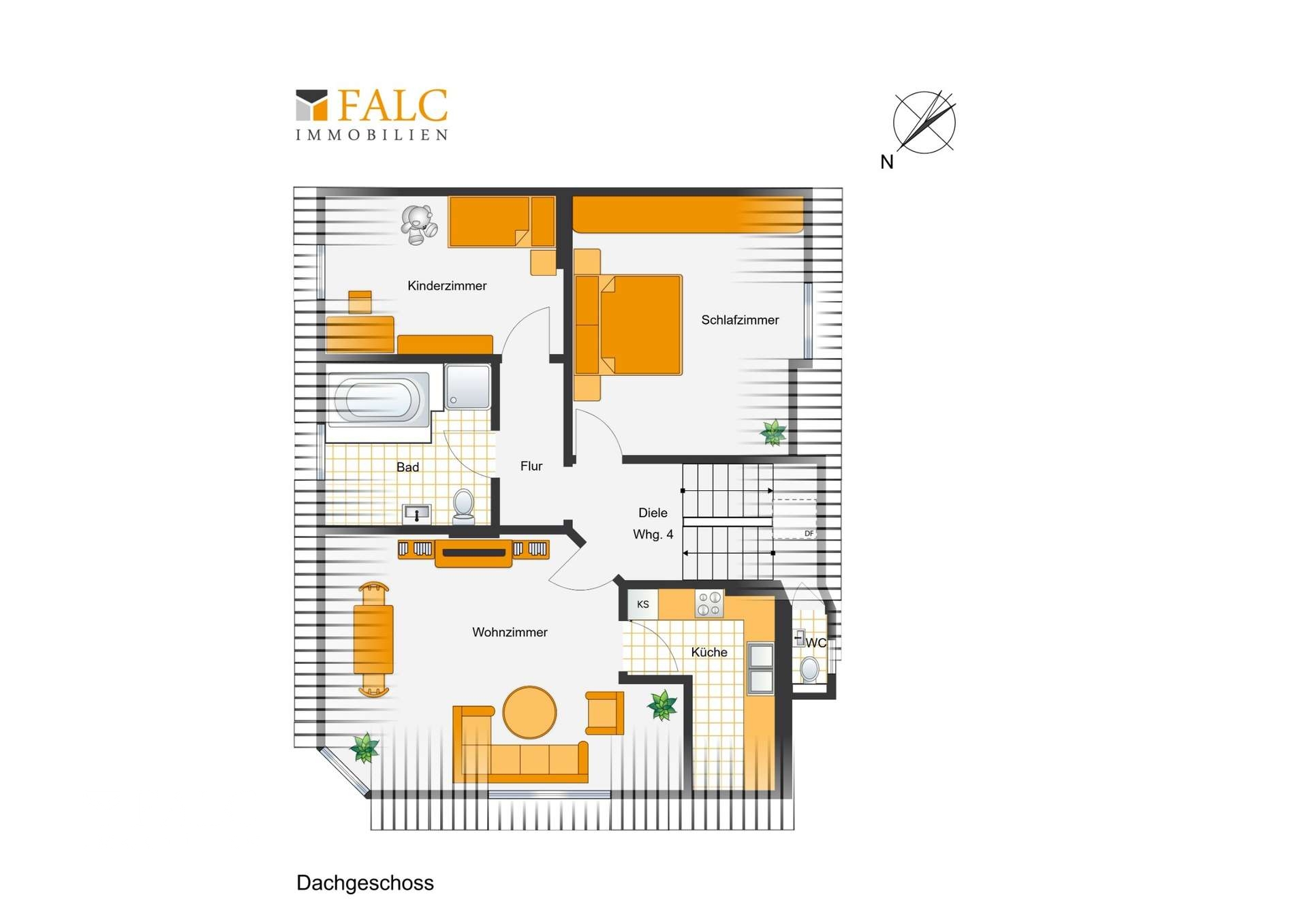 Dachgeschoss Grundriss FALC